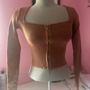 Abercrombie and Fitch Long sleeve Zipper Top